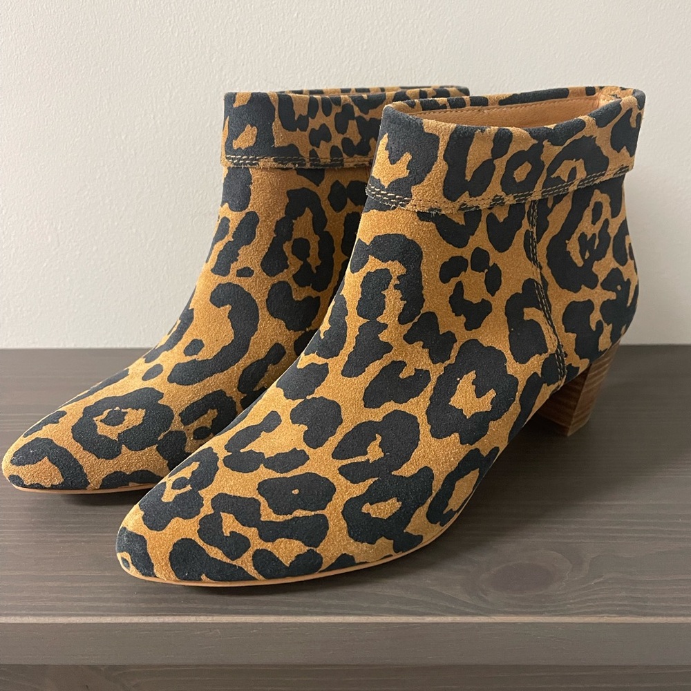 Leopard Print Lucky Ankle Booties